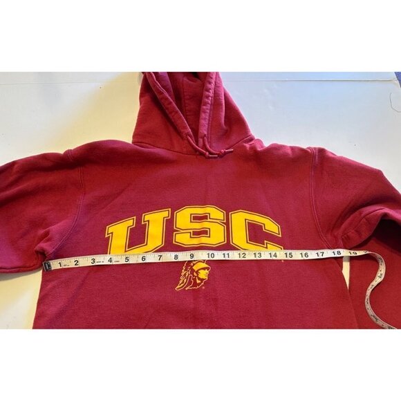 Red Oak Sports Wear USC Trogan Football Pullover Hoodie red and yellow size S - Picture 8 of 8